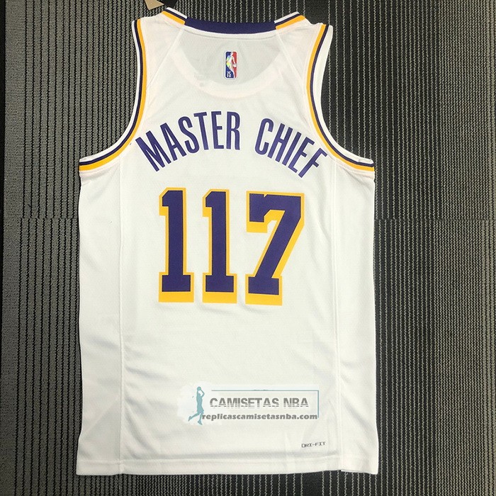 Camiseta Los Angeles Lakers x X-BOX Master Chief NO 117 Blanco